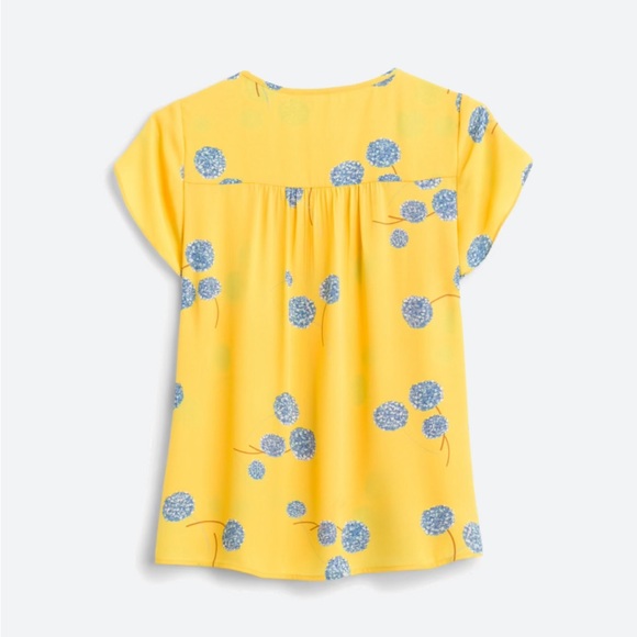 DANIEL RAINN Nayeli Crochet Detail Yellow Blouse Like New Sz L - Picture 7 of 10